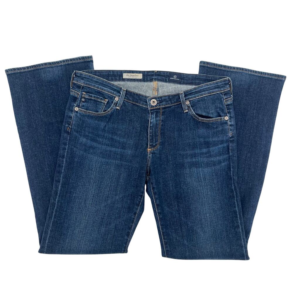 AG The Angelina Petite Boot Cut Jeans Womens 31R Dark Wash Blue Denim